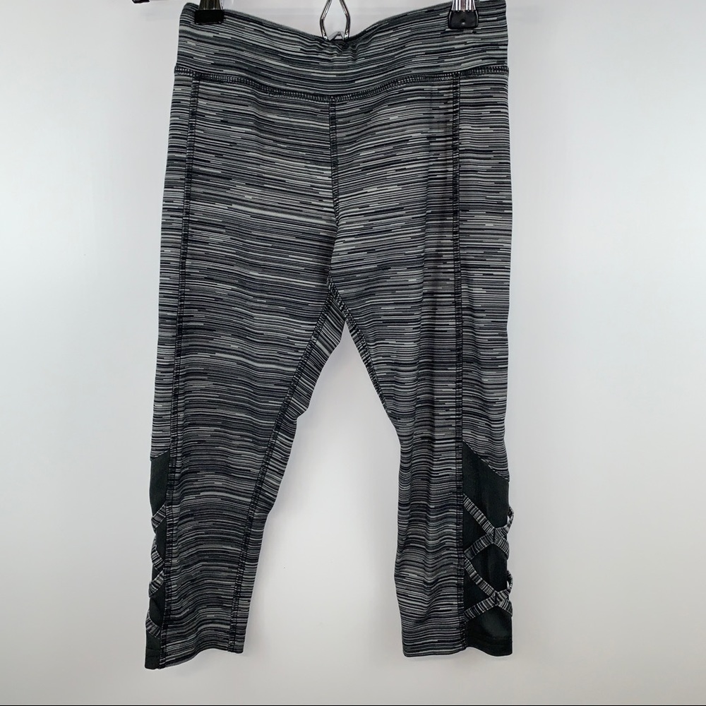 Black and Gray Capri Legging Activewear